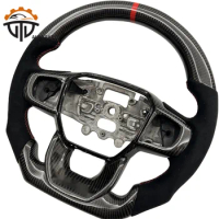 Carbon Fiber Steering Wheel For Ford Ranger Wildtrak Everest 2023 Black Suede