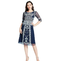 Women's Embroidery Evening Party Dress 1920s Flapper Dress Sequin Gatsby Party Charleston Dresses Plus Size