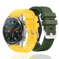 For Samsung Galaxy Watch 46mm Gear S3 Frontier Bracelet 22mm Silicone Sport Strap For Huawei GT 2 46mm/GT 2E/GT 2 Pro Watchband