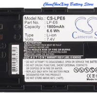 Cameron Sino 1800mAh/2000mAh Battery LP-E6 LP-E6N for Canon EOS 5D Mark II, EOS 7D, EOS 60D, EOS 60Da, EOS 6D, EOS 7D Mark II
