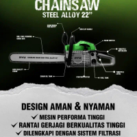 CHAINSAW TEKIRO RYU 22 INCH SENSO SINSO MESIN GERGAJI KAYU POHON