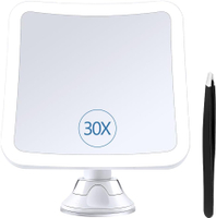 Magnifying Mirror with Light 30x Lighted Makeup Mirror with Magnification Rechargeable Magnifying Mi