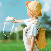 兒童外景攝影道具背包純色主題手拿擺件黃色挎包潮街拍照創意帽子