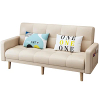 Simple modern sofa Nordic single and double sofa small bed fabric foldable office sofa