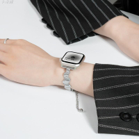 絲巾手鐲金屬錶帶 星光色錶帶 適用於 apple watch s9 8代 7 6 5 se 蘋果錶帶 45mm 40mm