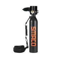 SMACO-Mini Scuba Diving Tank Equipment, Dive Cylinder with 12 Minutes Capability, 0.5 Litre Capacity, Refillable Design
