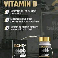 BONEY Kapsul Peninggi Badan Naik 5-10 cm Ampuh 100% Organic 30 Kapsul Vitamin D Membuat Tulang dan O