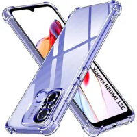 Clear Shockproof Case For Xiaomi Redmi 9A 9C 9T 10A 10C 12C Soft Phone Shell Note 9 10 11 12 Pro 9T 10T 11T 11E 11SE Back Cover
