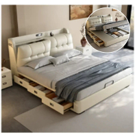 DIPAN HIDROLIK MODERN SRIKAN MAHOGANY FOAM KULIT SINTETIS / DIPAN HIDROLIK / DIPAN MODERN / DIPAN ST