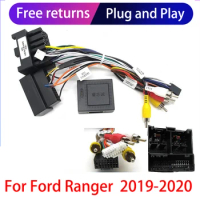 Car Audio 16PIN Android Power Cable Adapter With Canbus Box For Ford Ranger 2019-2020 Ranger MP5 DVD Power Wiring Harness