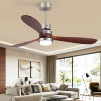 Classic Oirgal Wooden Ceiling fan Reversiable DC Motor Ceiling fan suitable for Winter and Summer Support 110V-220V