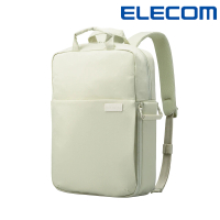 【ELECOM】帆布3WAY薄型後背包OF04-歐珀綠(ELBMOF04GN2)
