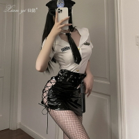 免運 仙懿情趣內衣夜店性感女警制服誘惑激情衣服漆皮空姐套裝免脫510 可開發票