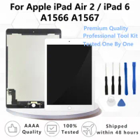 New For Apple iPad Air 2 iPad 6 A1567 / A1566 OEM cable LCD Display Touch Screen Digitizer Assembly Replacement