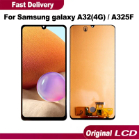 ใช้ได้กับ Samsung A32 4G หน้าจอสัมผัส LCD ตัวเปลี่ยนอะไหล่ (Digitizer)