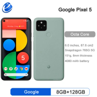 Original Google Pixel 5 6.0" OLED Snapdragon 765G 5G 8GB RAM 128GB ROM Octa Core Andorid 11 Mobile phone Dual Rear Camera