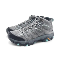 【MERRELL】女 MOAB 3 MID GORE-TEX 防水登山中筒鞋 女鞋(灰藍綠)