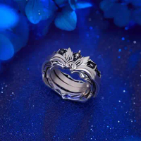 The Land Of Warriors Douluo Continent Anime Combination Ring 925 Sterling Silver Hammer Douluo Dalu Shrek Action figure Gift