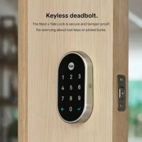 Google Nest x Yale Lock - Tamper-Prooffor Keyless Entry - Keypad Deadbolt Lock for Front Door - Satin Nickel
