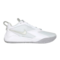 【NIKE 耐吉】AIR ZOOM HYPERACE 3男女排球鞋-訓練 運動鞋 氣墊 羽球 白灰銀(FQ7074-001)