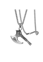 OPCHIC Men's Axe Titanium Steel Necklace