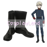 Aldnoah Zero Cosplay Boots Shoes Black Men Shoes Costume Customized Accessories Halloween Party Shoe