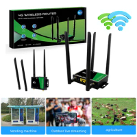 WiFi Router with SIM Card Slot 4 Antennas 4G LTE CPE Router 150Mbps Firewall Protection Home Router for Home Office
