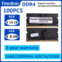 100PCS Ymeiton DDR4 Note Memory 2400MHz 2666MHz 4GB 8GB 16GB 32GB SO-DIMM RAM 288Pin 1.2v laptop Memory Wholesales