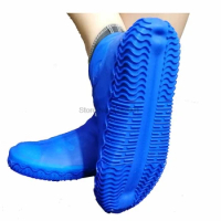 100pairs Reusable Silicone Shoe Cover Dwaterproof Water Rain Shoes Covers Outdoor Camping Non Slip Rubber Rain Boot