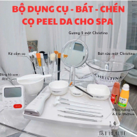【Ưu đãi có thời hạn】 【Hot trend】 Sét bộ bát chén sứ dùng để peel da mặt, Cọ silicon chổi peel da dùn