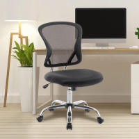 【E-home】Cody寇帝中背半網電腦椅 黑色(辦公椅 人體工學椅 無扶手)