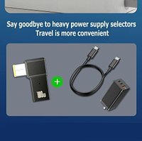 USB C ถึง Slim Tip สายชาร์จแล็ปท็อปอะแดปเตอร์ชาย Type C ถึง Square Converter สำหรับ Thinkpad 100W PD