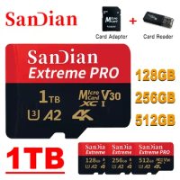 100% Original 128gb micro sd card 256GB A2 Flash Memory Card 512GB Class 10 U3 Micro SD/TF Card 1TB For Camera Phone 2023 NEW