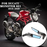Motorcycle Rearview Mirror For Ducati Monster 821 MONSTER 821 2018 2019 2020 Invisible Mirror Winglet Aluminum Rearview Mirror