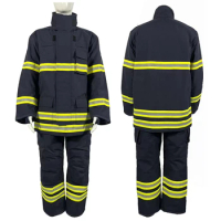 Aramid CE EN469 Firefighter Rescue Suit Forest Firefighter Suit Fireman Suit
