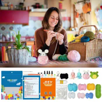 Beginners Woobles Crochet Kit Durable Beginner Crochet Set Knitting Kit  With Succulents And Ladybug DIY Craft Art For Home - AliExpress