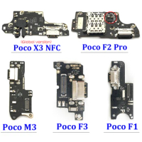 New For Xiaomi Poco X3 Pro X3 NFC M3 F1 F2 Pro F3 M4 X4 Pro 4G 5G USB Port Charger Dock Plug Connector Charging Board Flex Cable