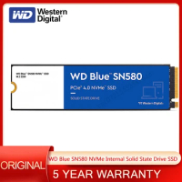 Western Digital 1TB 2TB WD Blue SN580 NVMe Internal Solid State Drive SSD - Gen4 x4 PCIe 16Gb/s, M.2 2280, Up to 4,150 MB/s