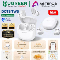 UGREEN DOTS TWS Earphones Bluetooth 6.0 AI Clear Call Earbuds with Big Bass Headphones Wireless 7562