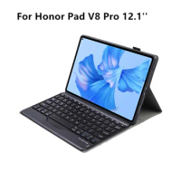 Ultra-thin Bluetooth Keyboard Leather case For Honor Tablet V8 Pro 12.1 inch kickstand cover for Huawei Honor Pad V8 Pro 12.1