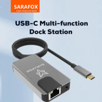 Sarafox 5in1 USB-C 3.5mm Audio with 1000mbp Rj45 network 100W PD Fast Charger For PUBG Gaming Razer Xiaomi Blackshark