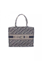 Christian Dior Pre-Loved Christian Dior BOOK TOTE book tote Medium Handbag tote bag canvas Navy beig