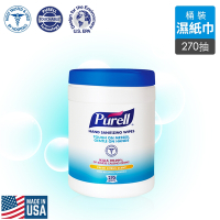 【Purell】美國普瑞來 桶裝濕紙巾不含酒精 (270抽)