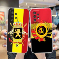 Phone Case For Samsung Galaxy A13 A20 A20S A21S A22 A23 A31 A32 A42 A50 A51 A52 A53 4G 5G Case Funda Coque Shell Flag Of Belgium