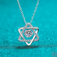 S925 Sterling Silver Charms Pendants for Women Men New Fashion 50 Cents of Six-pointed star Jewelry Free Shipping
