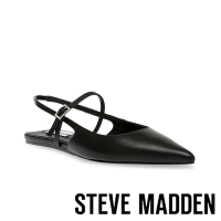 STEVE MADDEN-KRYSTEN 尖頭繞踝平底鞋-黑色