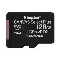 【Kingston 金士頓】128GB 100MB/s microSDXC UHS-I U1 A1 V10 記憶卡(SDCS2/128GB 平輸)