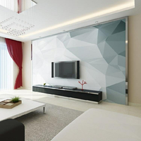 北歐風格電視背景牆壁紙簡約現代5D幾何牆紙客廳大氣無縫影視牆布 【麥田印象】