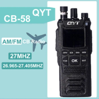 QYT CB-58 Walkie Talkie AM/FM 27MHz CB Radio 4W 40 Channels 4100mAh Handheld Radios Citizen Band High Power TOT 26.965-27.405MHz