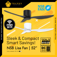 NSB LISA 52\ TURBO DC MOTOR CEILING FAN WITH BUILT-IN WIFI / KIPAS SILING BUILT-IN WIFI SUITABLE FOR